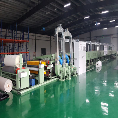 Máquina de desodorante de esponja de cuero con accionamiento eléctrico para productos laminados con llama