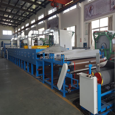 Máquina de desodorante de esponja de cuero con accionamiento eléctrico para productos laminados con llama