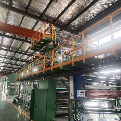 Máquina de fabricación de alfombras de espuma y tejidos no tejidos de 12000 W PLC personalizada Máquina de laminación de llama