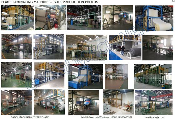 Máquina de fabricación de alfombras de espuma y tejidos no tejidos de 12000 W PLC personalizada Máquina de laminación de llama