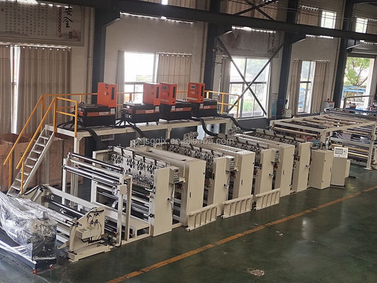 Máquina de laminado automático de tejidos de recubrimiento con adhesivo fundido en caliente y polvo de dispersión
