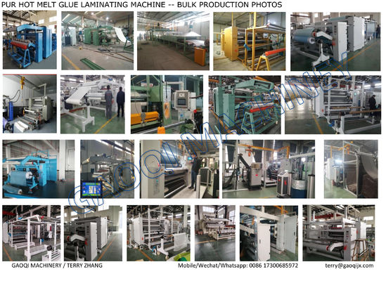 Máquina de laminación de pegamento de fusión en caliente PUR con accionamiento eléctrico para textiles y tejidos no tejidos