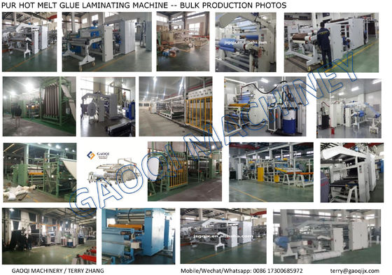 PUR máquina de laminado de pegamento textil de fusión en caliente con ventaja de protección del medio ambiente