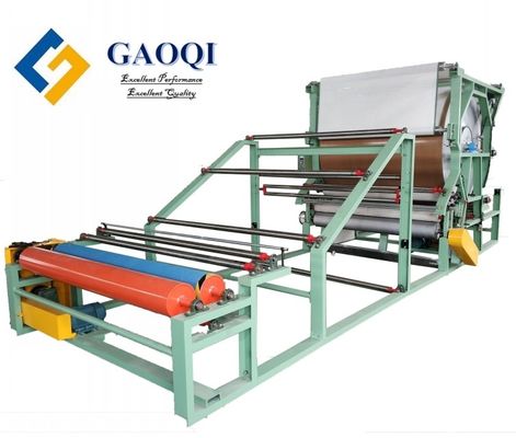 Máquina de adherencia de materiales textiles para la producción de tejidos textiles